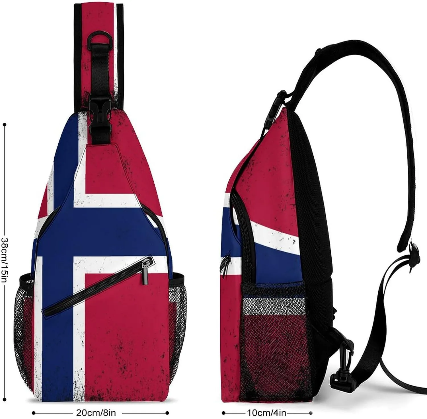 New Zealand Flag Vintage Sling Bag Crossbody Chest Bag Shoulder Bag For Travel Hiking Cycling Camping
