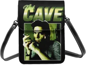 Nick Rock Cave and The Bad Music Seeds Small Cell Phone Purse For Women PU leather Crossbody Bag Fashion Shoulder Bags Wallet For Adults Stocking Stuffers Handbag Purses