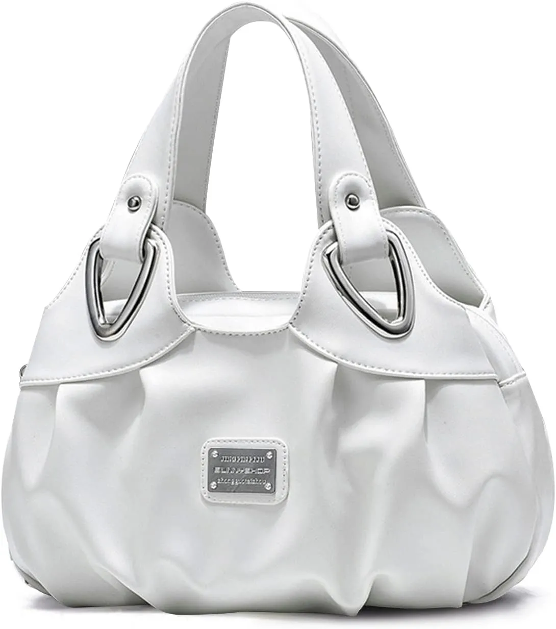 NICOLE & DORIS Ladies Fashion Handbags Elegant Top-handle Bags for Women Floral Shoulder Bags PU Leather