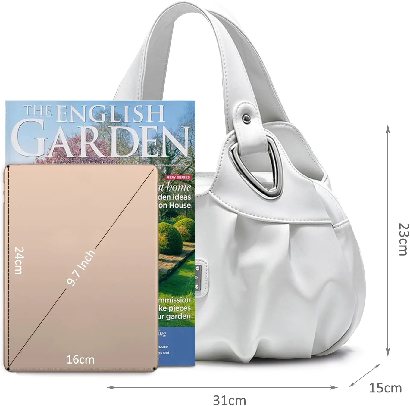 NICOLE & DORIS Ladies Fashion Handbags Elegant Top-handle Bags for Women Floral Shoulder Bags PU Leather