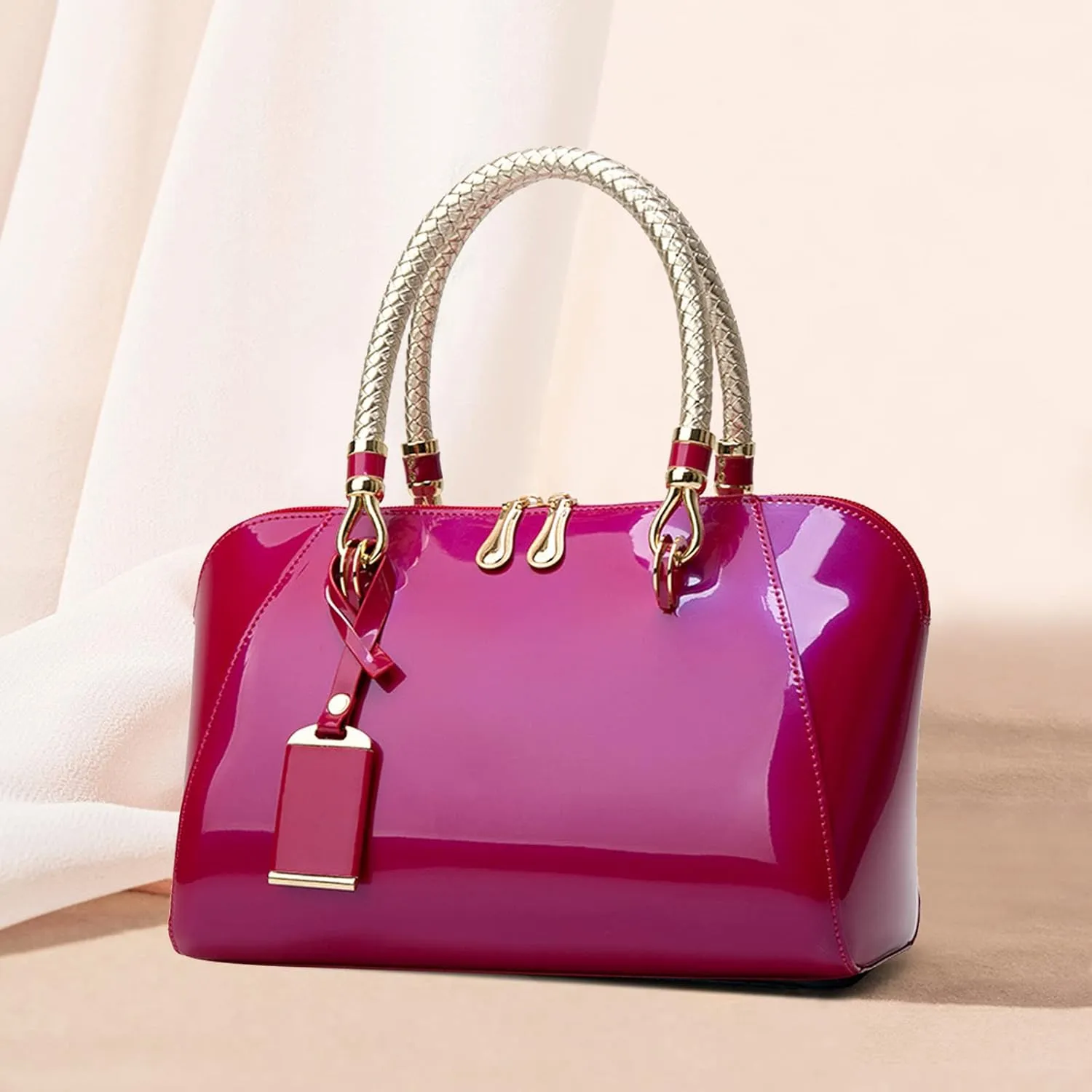 NICOLE & DORIS Women's Handbag Purses - Patent Leather Top-handle Bags & Elegant Clutches for Evening & Small Shoulder Bags