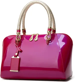 NICOLE & DORIS Women's Handbag Purses - Patent Leather Top-handle Bags & Elegant Clutches for Evening & Small Shoulder Bags