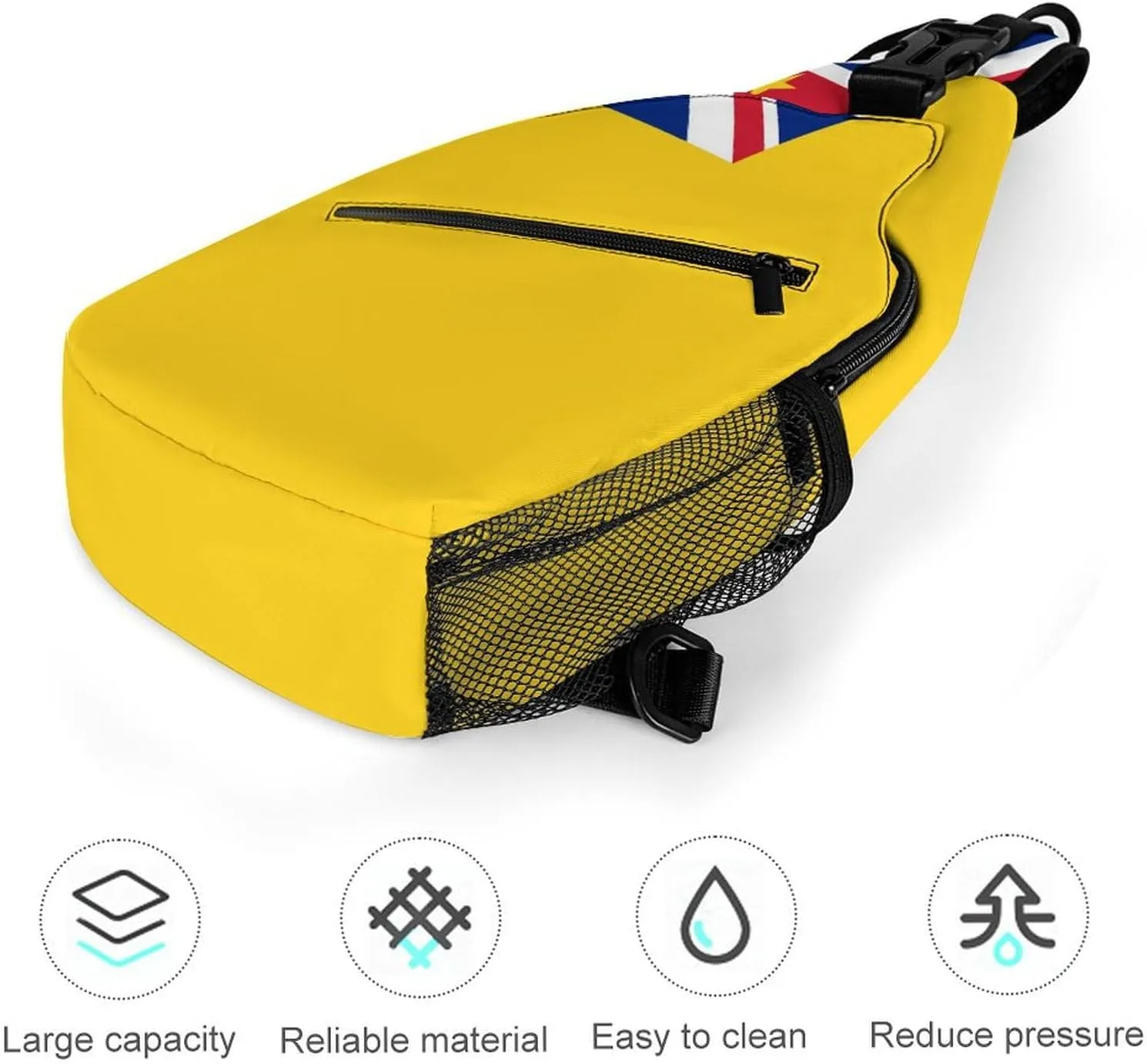 North Ossetia Flag Sling Bag Crossbody Chest Bag Shoulder Bag For Travel Hiking Cycling Camping