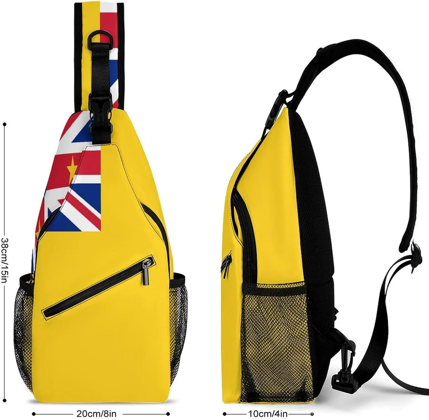 North Ossetia Flag Sling Bag Crossbody Chest Bag Shoulder Bag For Travel Hiking Cycling Camping