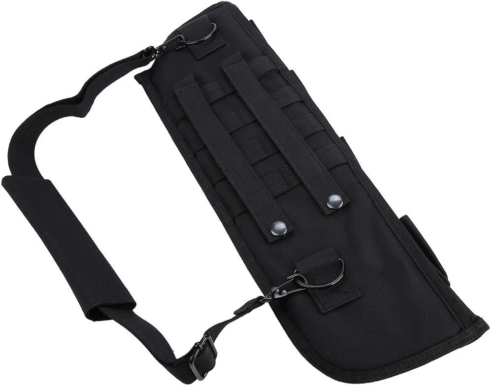 oceanside Shotgun Scabbard, Tactic Rifle Scabbard Bag with Adjustable Shoulder Strap, Black Nylon Guardive Shotgun Pouch for Convenient Gun Handling