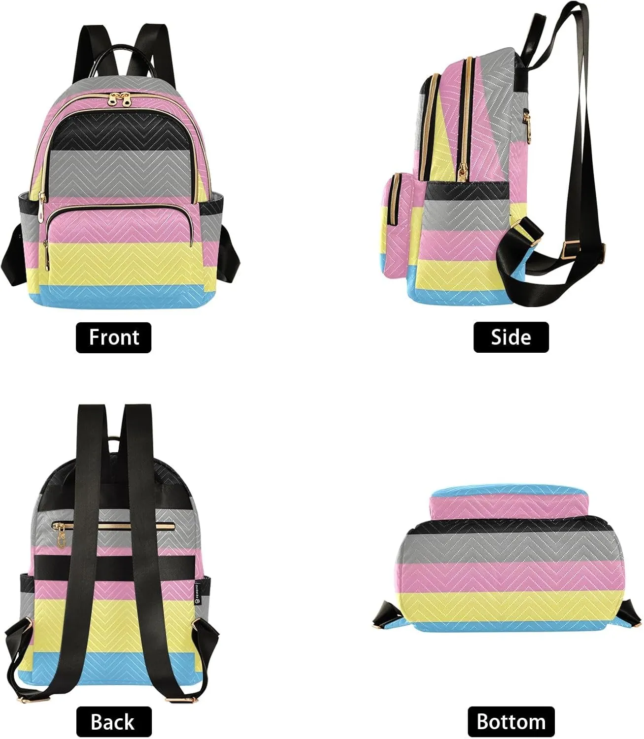 ODAWA Purse Backpack for Women, Ladies Shoulder Bags Polygender Pride Flag Women Travel Backpack Light Weight Backpacks for Travel
