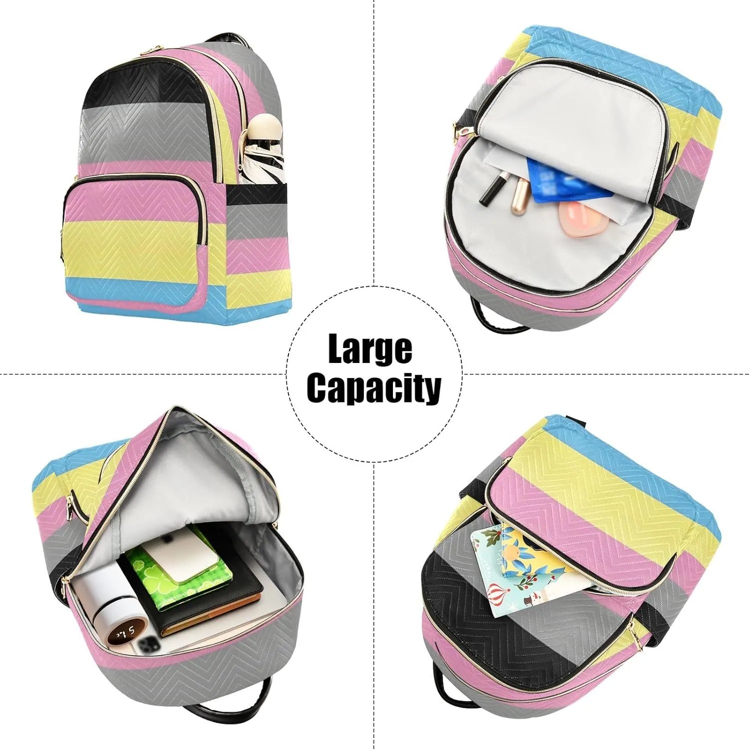 ODAWA Purse Backpack for Women, Ladies Shoulder Bags Polygender Pride Flag Women Travel Backpack Light Weight Backpacks for Travel