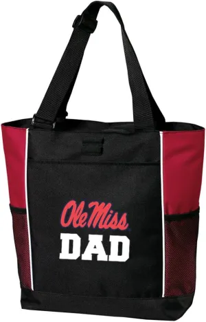 Ole Miss Dad Tote Bags Red University of Mississippi Dad Totes Beach Travel
