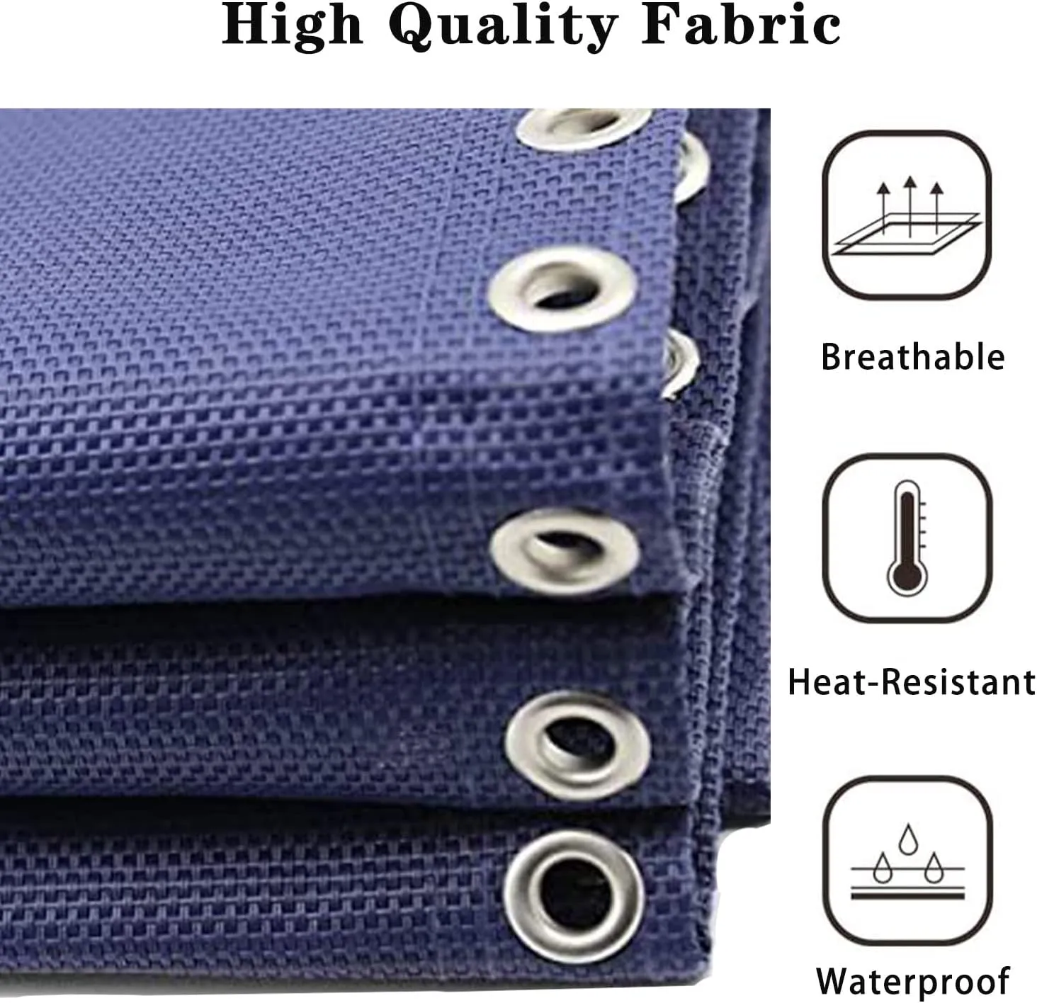 Ostlttyn Zero Gravity Chair Replacement Fabric Set of 2, 17'' with Cord, Kit for Patio Sling Outdoor Lawn Chair, Blue 2 Pack