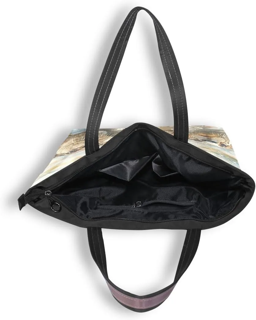 Otter Family Shoulder Bags Large Handle Ladies Handbag