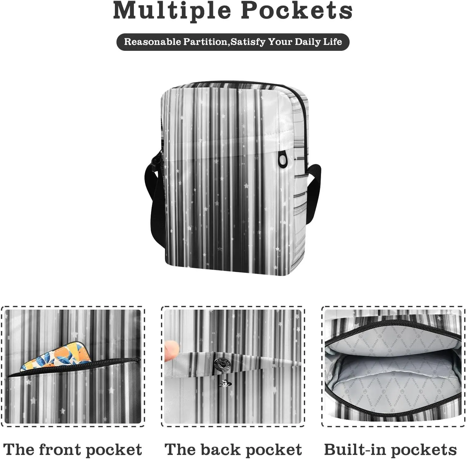 Oyihfvs Messenger Bag, Men's Crossbody Bag, Women's Crossbody Bag with Adjustable Strap