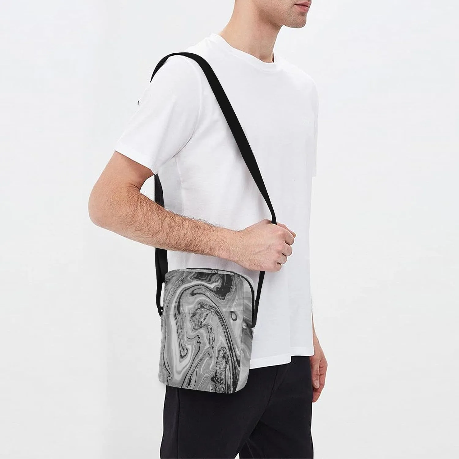 Oyihfvs Messenger Bag, Men's Crossbody Bag, Women's Crossbody Bag with Adjustable Strap