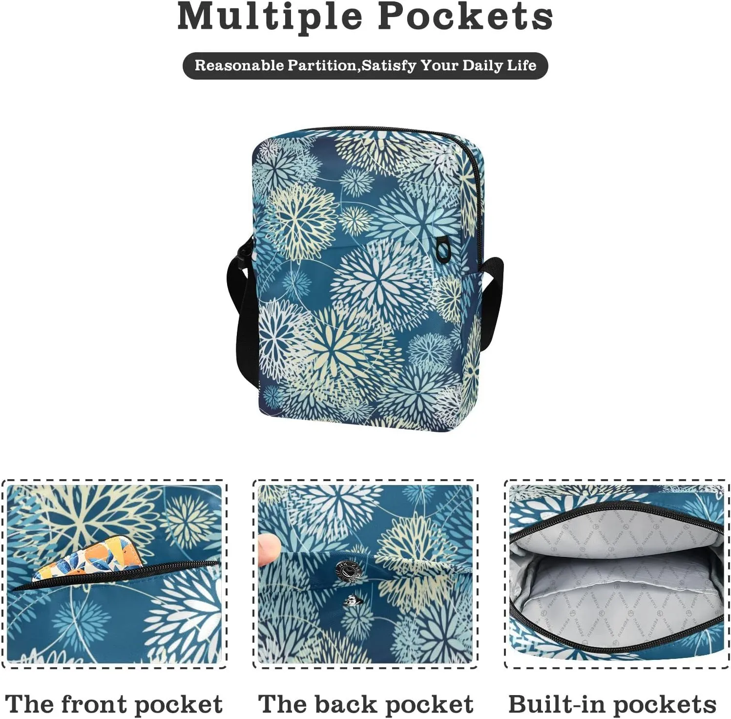 Oyihfvs Messenger Bag, Men's Crossbody Bag, Women's Crossbody Bag with Adjustable Strap