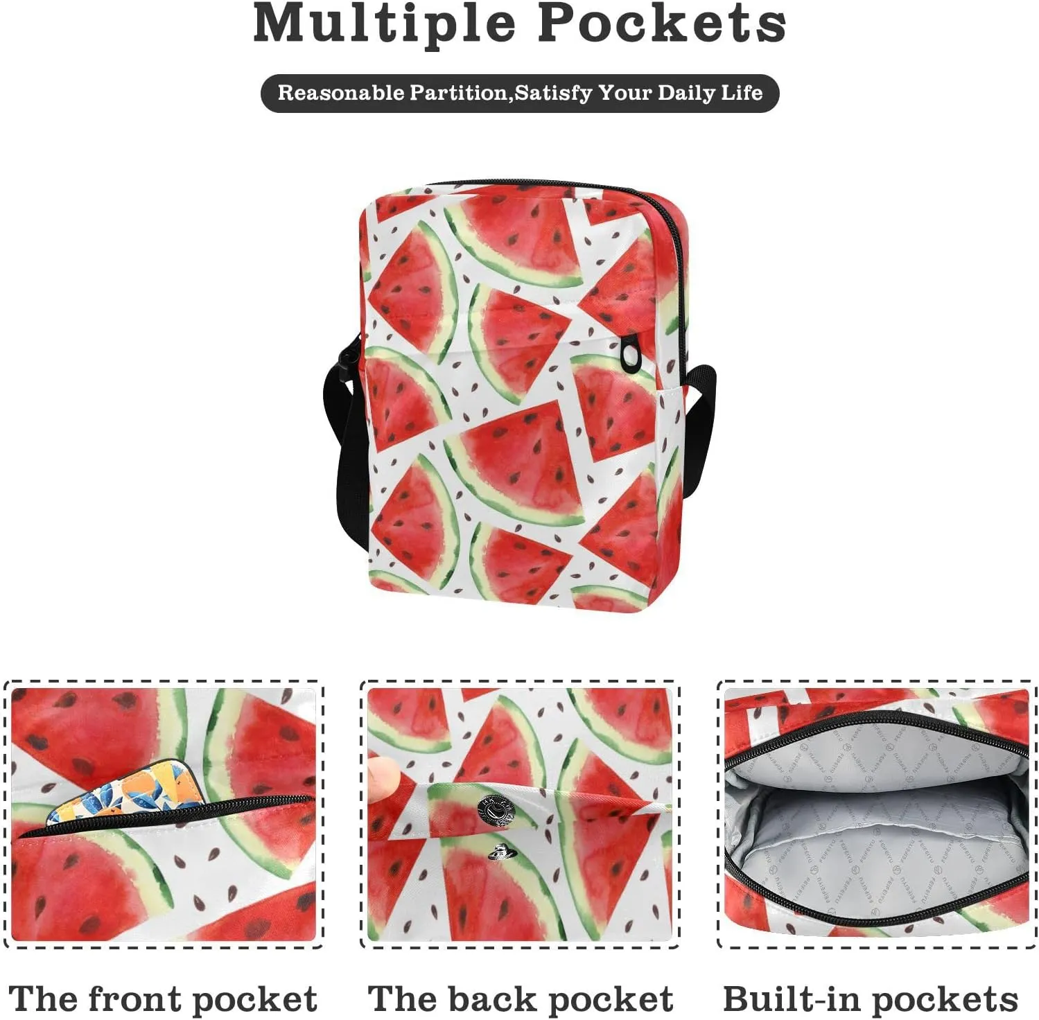 Oyihfvs Messenger Bag, Men's Crossbody Bag, Women's Crossbody Bag with Adjustable Strap