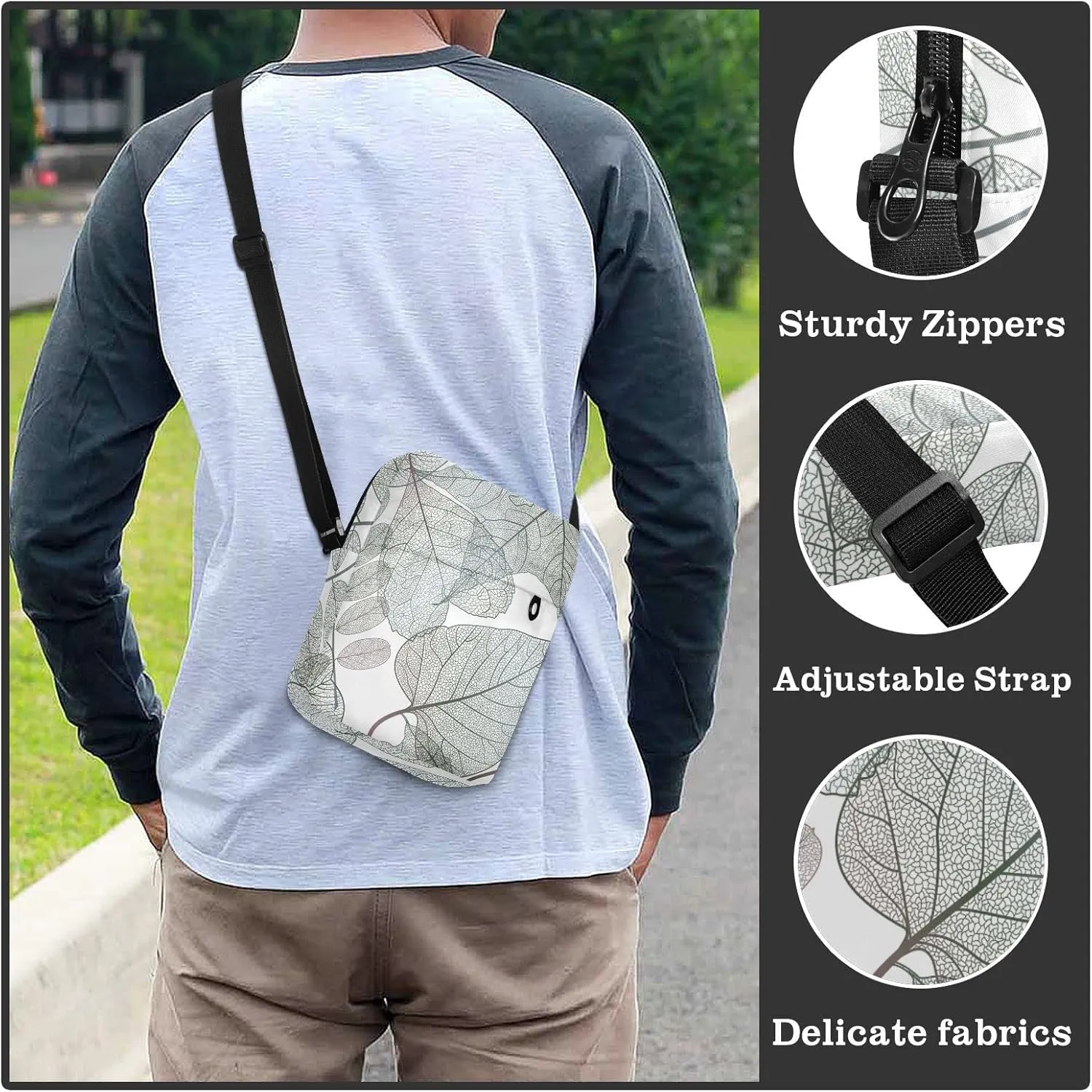 Oyihfvs Messenger Bag, Men's Crossbody Bag, Women's Crossbody Bag with Adjustable Strap