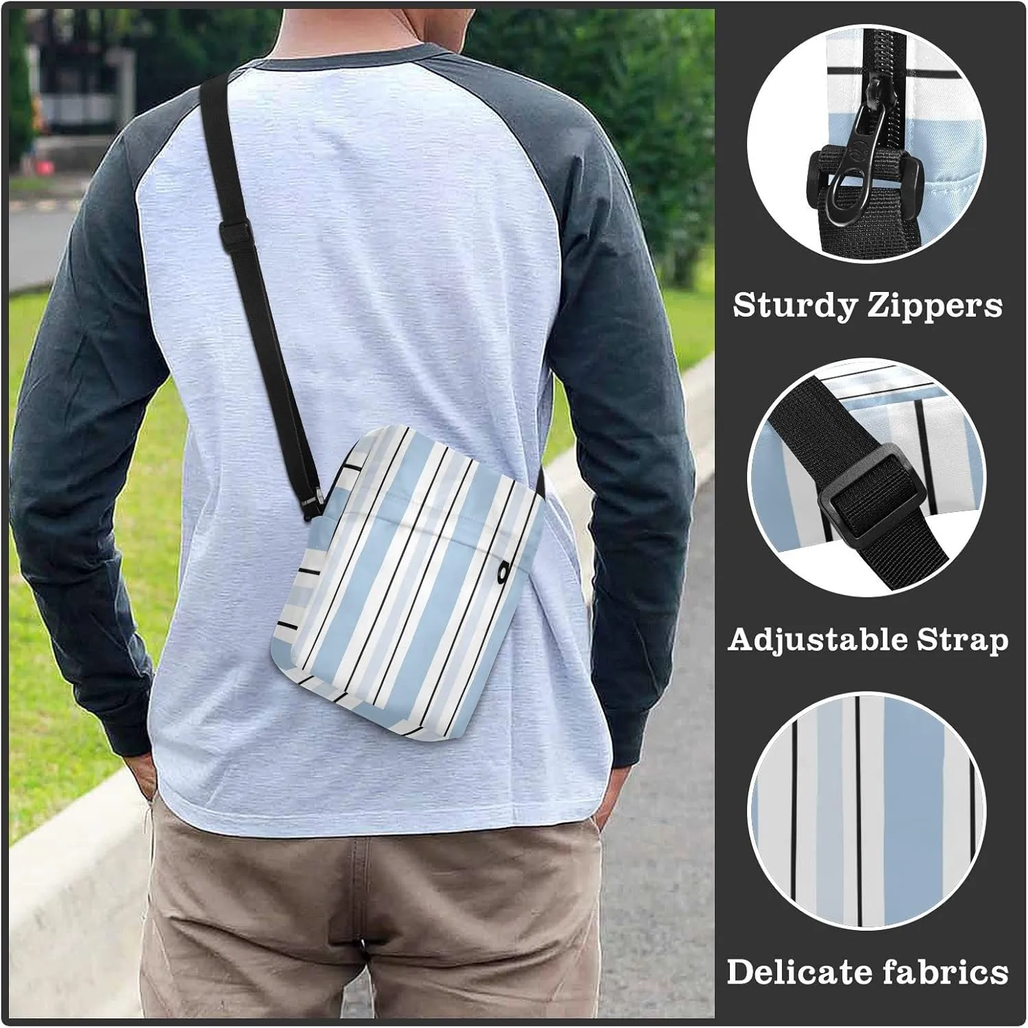 Oyihfvs Messenger Bag, Men's Crossbody Bag, Women's Crossbody Bag with Adjustable Strap