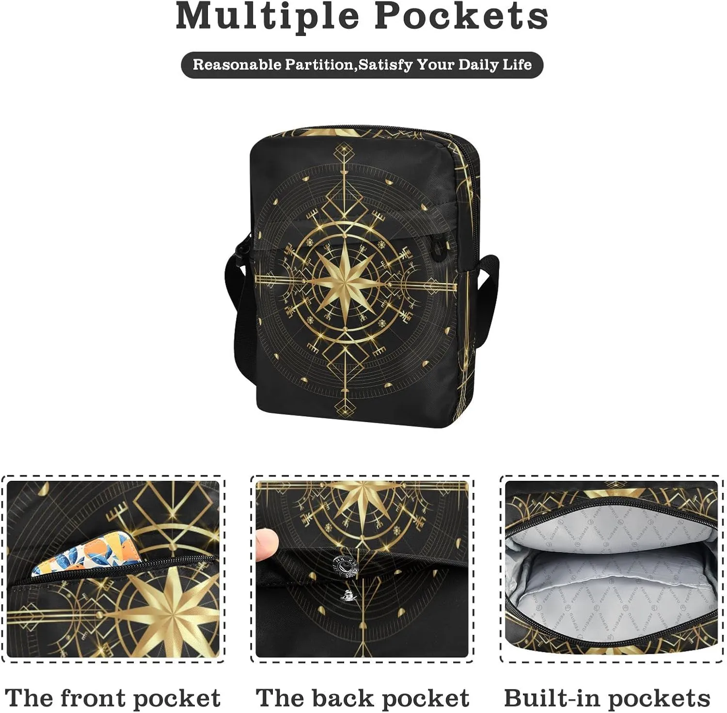 Oyihfvs Messenger Bag, Men's Crossbody Bag, Women's Crossbody Bag with Adjustable Strap