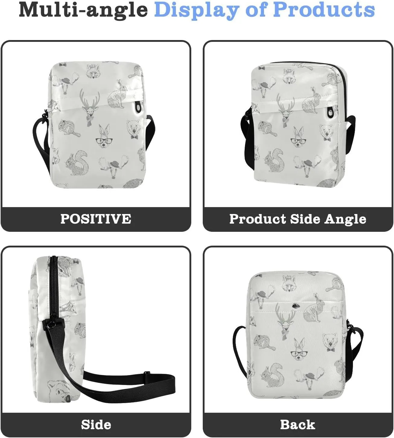 Oyihfvs Messenger Bag, Men's Crossbody Bag, Women's Crossbody Bag with Adjustable Strap