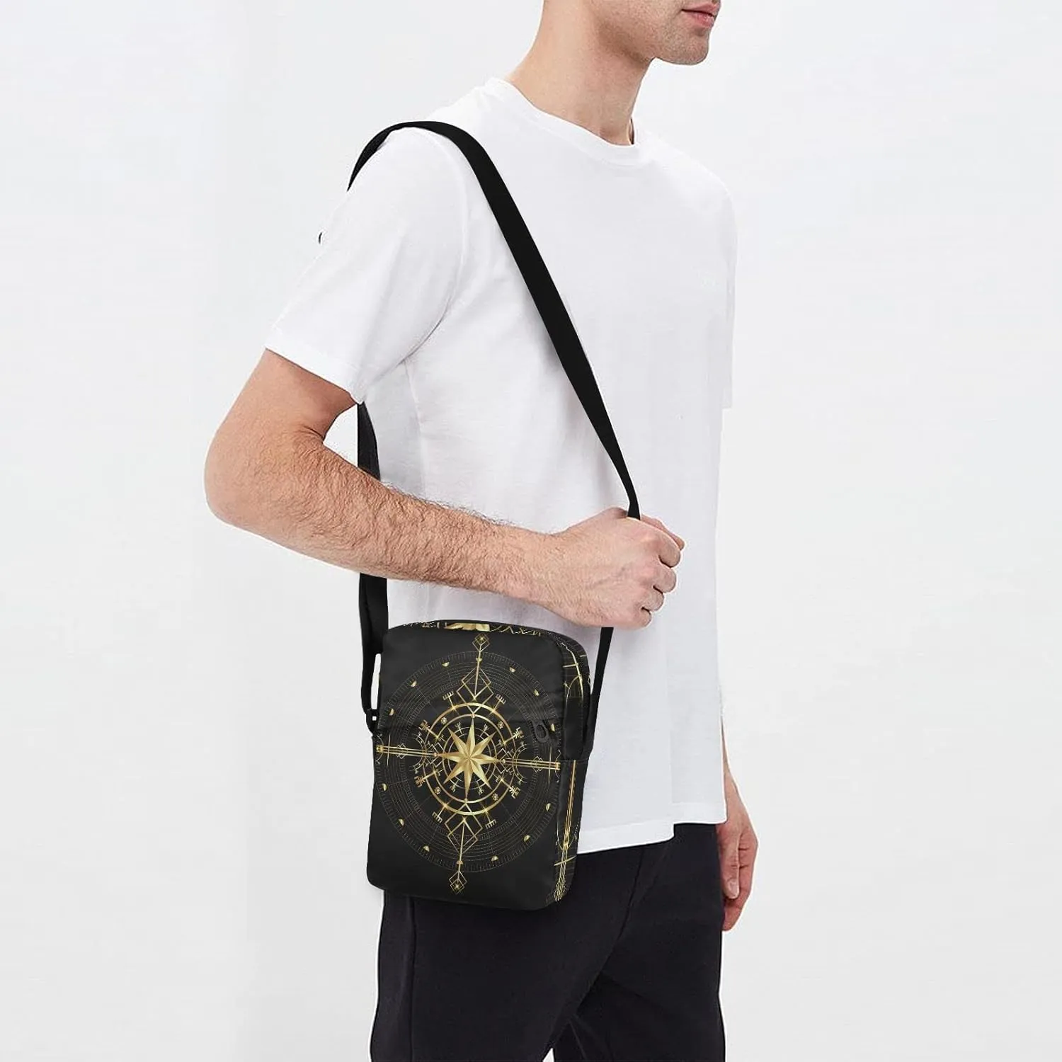 Oyihfvs Messenger Bag, Men's Crossbody Bag, Women's Crossbody Bag with Adjustable Strap