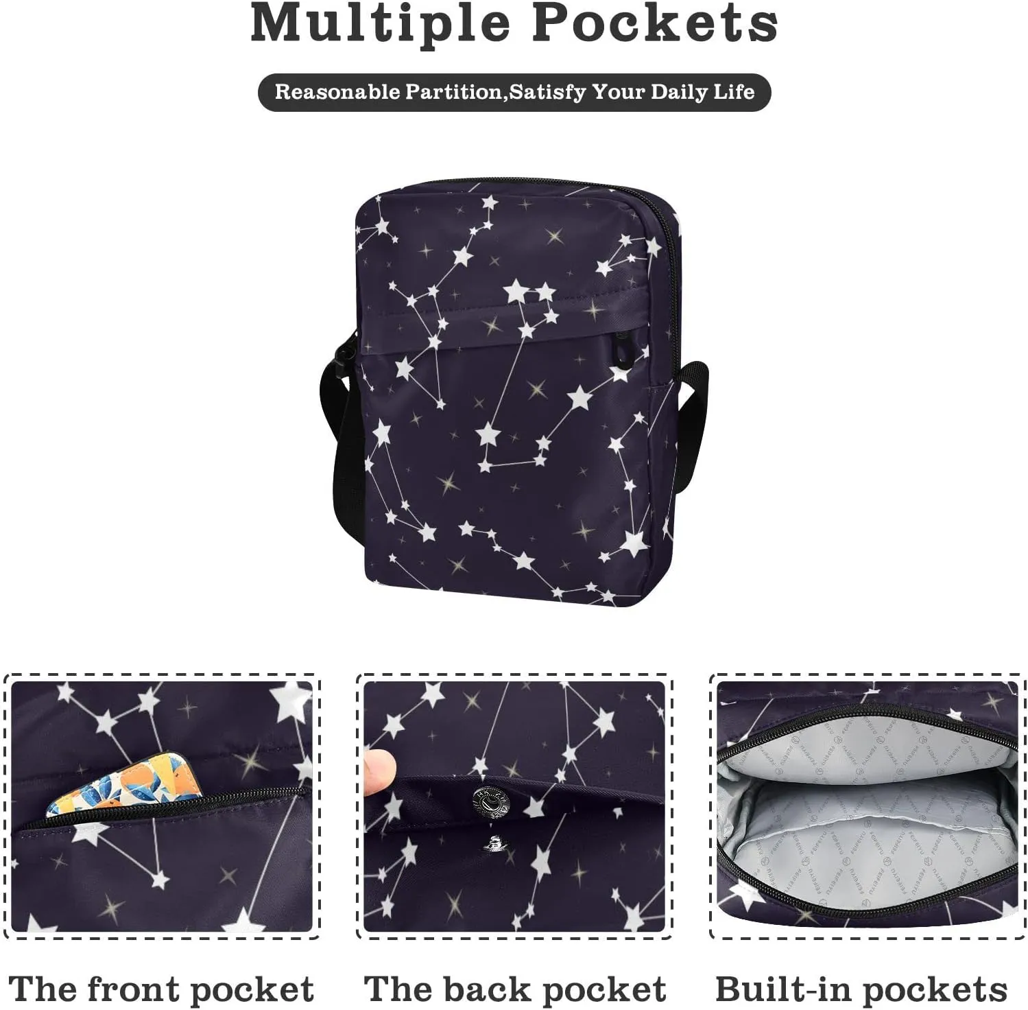 Oyihfvs Messenger Bag, Men's Crossbody Bag, Women's Crossbody Bag with Adjustable Strap