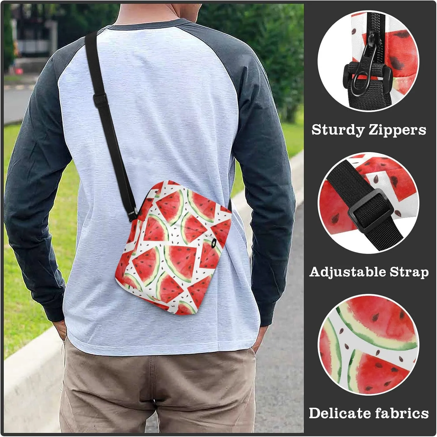 Oyihfvs Messenger Bag, Men's Crossbody Bag, Women's Crossbody Bag with Adjustable Strap