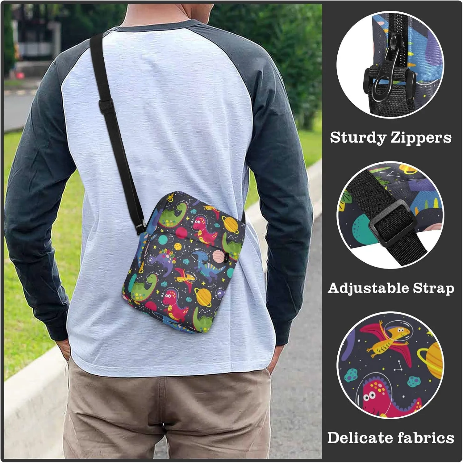 Oyihfvs Messenger Bag, Men's Crossbody Bag, Women's Crossbody Bag with Adjustable Strap