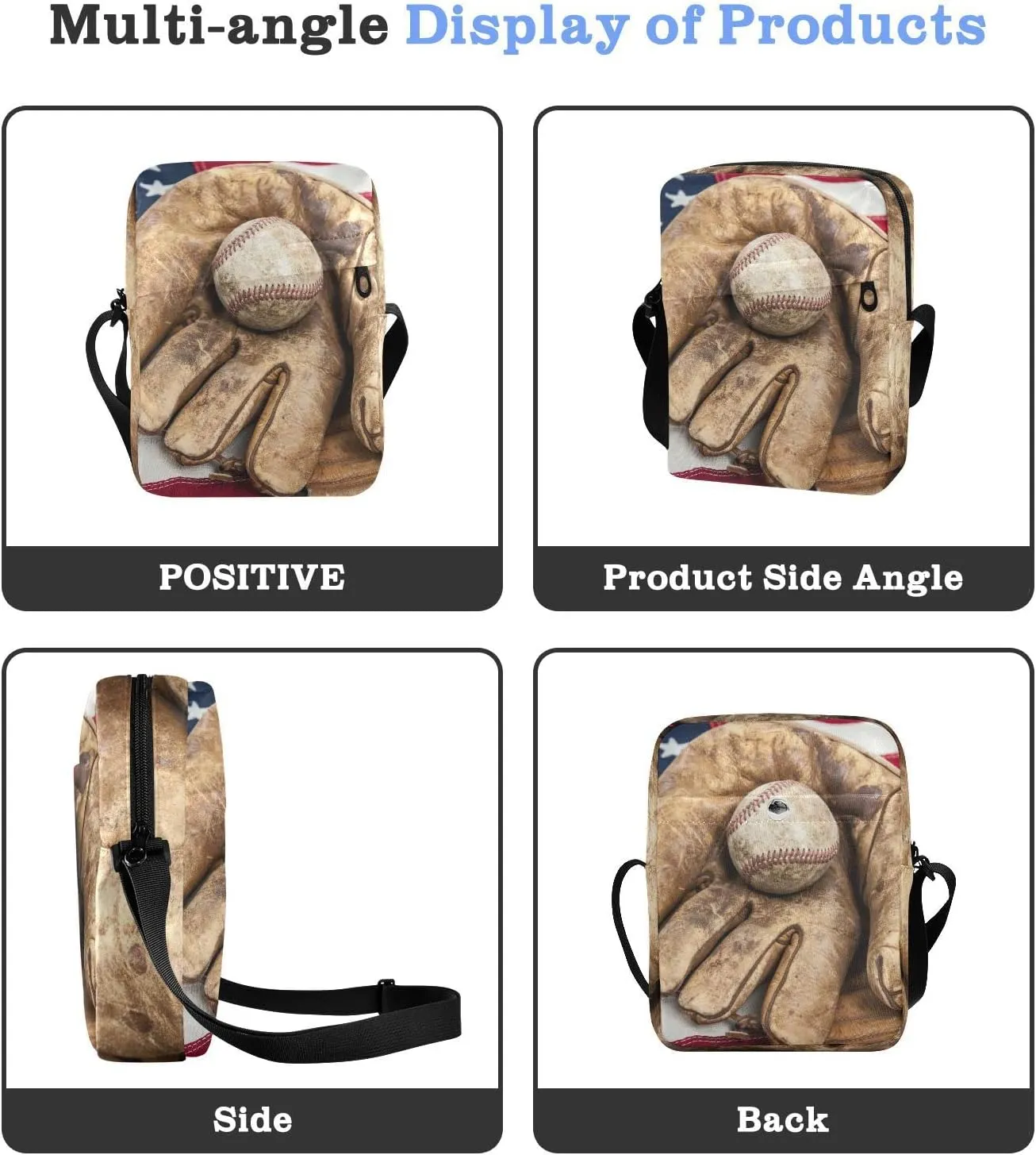 Oyihfvs Messenger Bag, Men's Crossbody Bag, Women's Crossbody Bag with Adjustable Strap