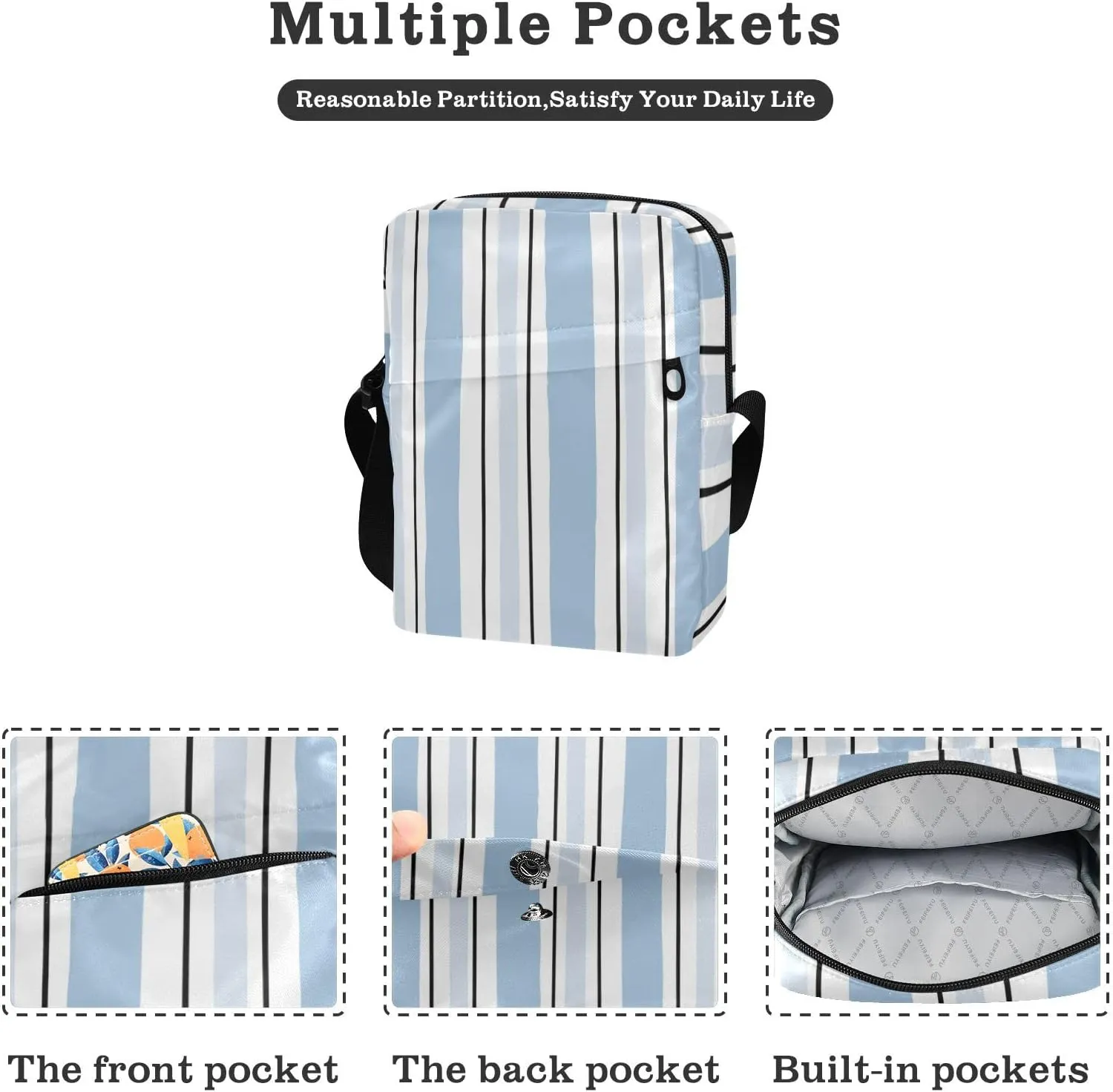 Oyihfvs Messenger Bag, Men's Crossbody Bag, Women's Crossbody Bag with Adjustable Strap
