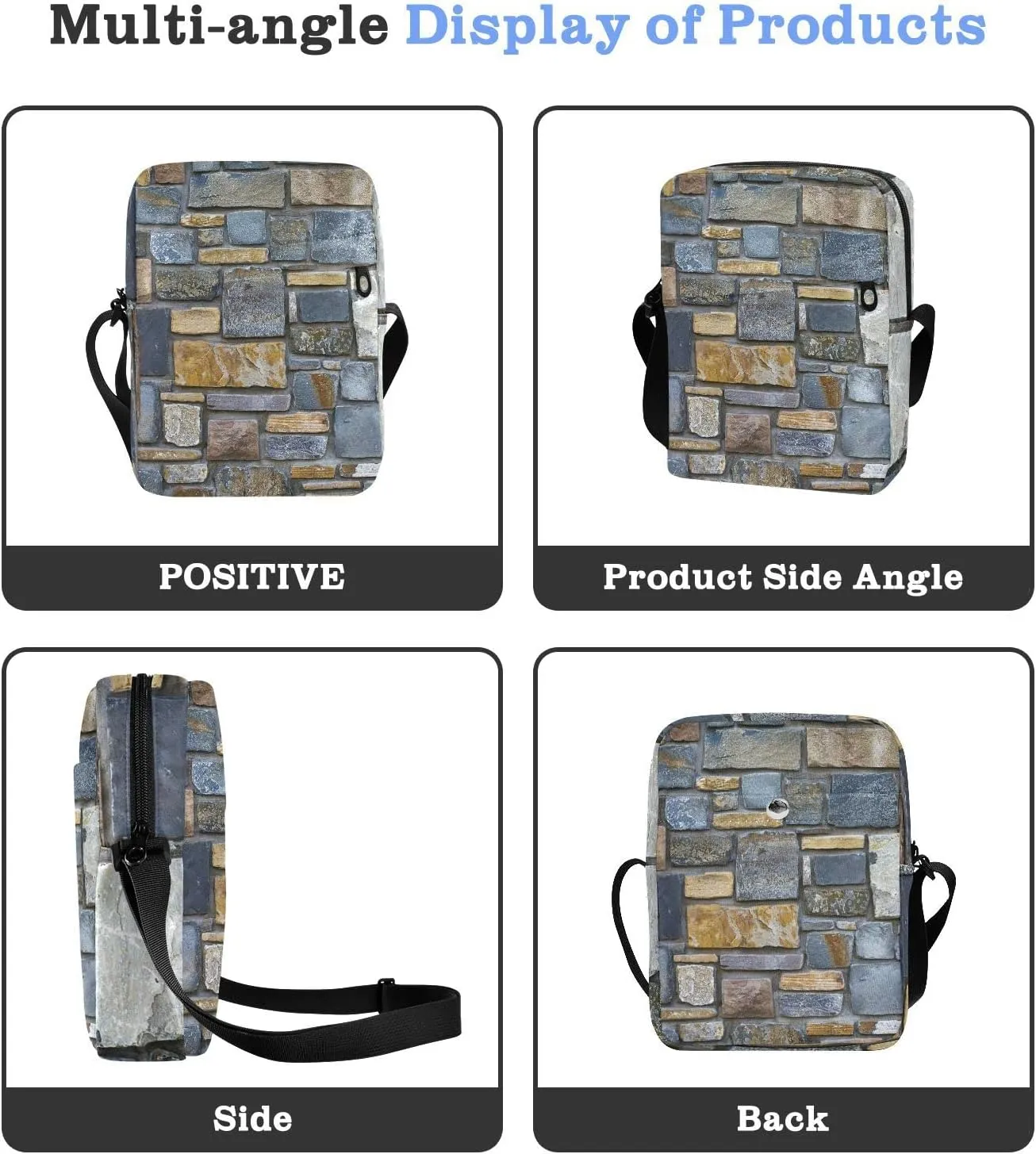 Oyihfvs Messenger Bag, Men's Crossbody Bag, Women's Crossbody Bag with Adjustable Strap