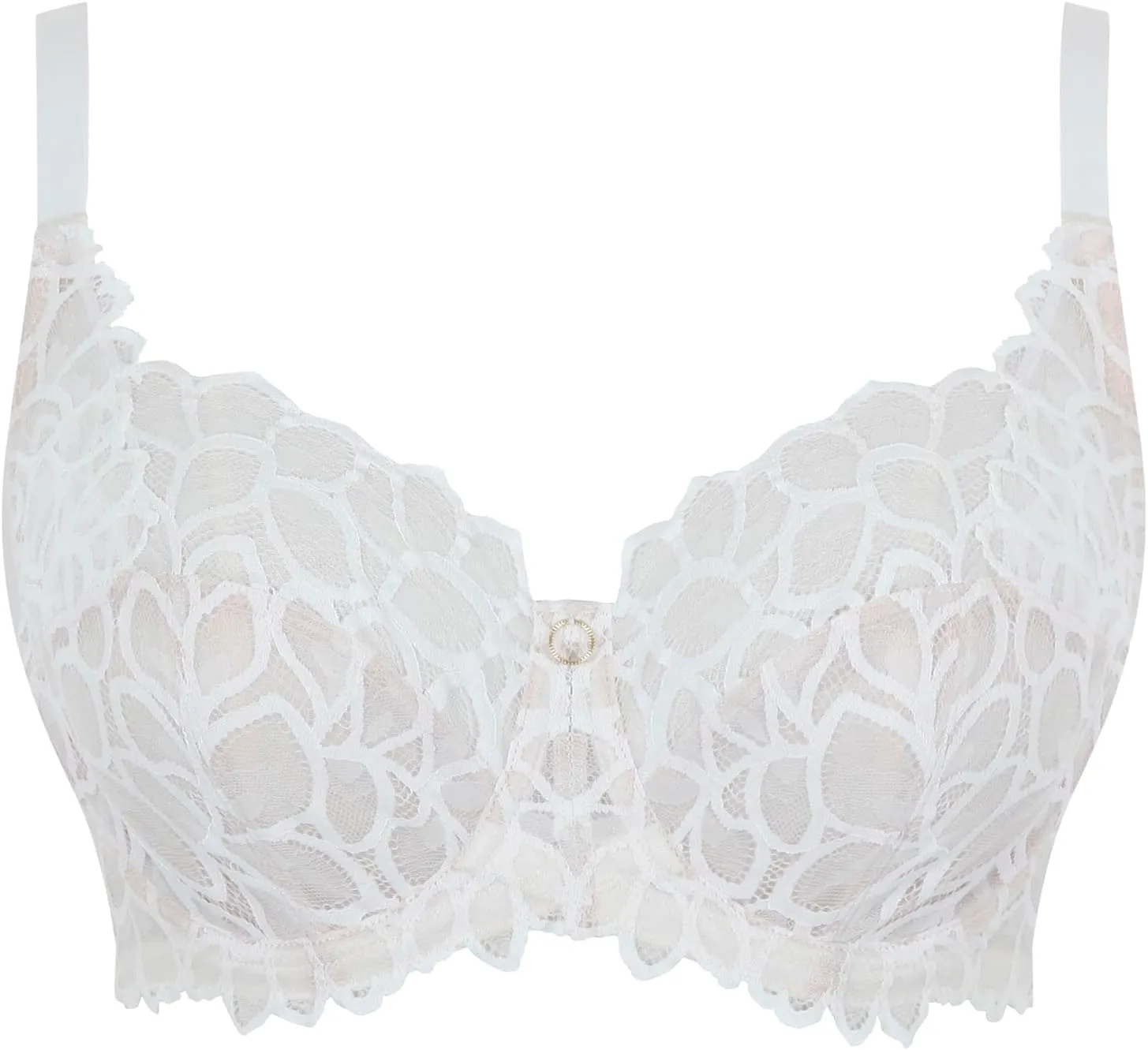 Panache Women’s Allure Full Cup Bra – Sheer Lace with Side Sling & Power Mesh Support