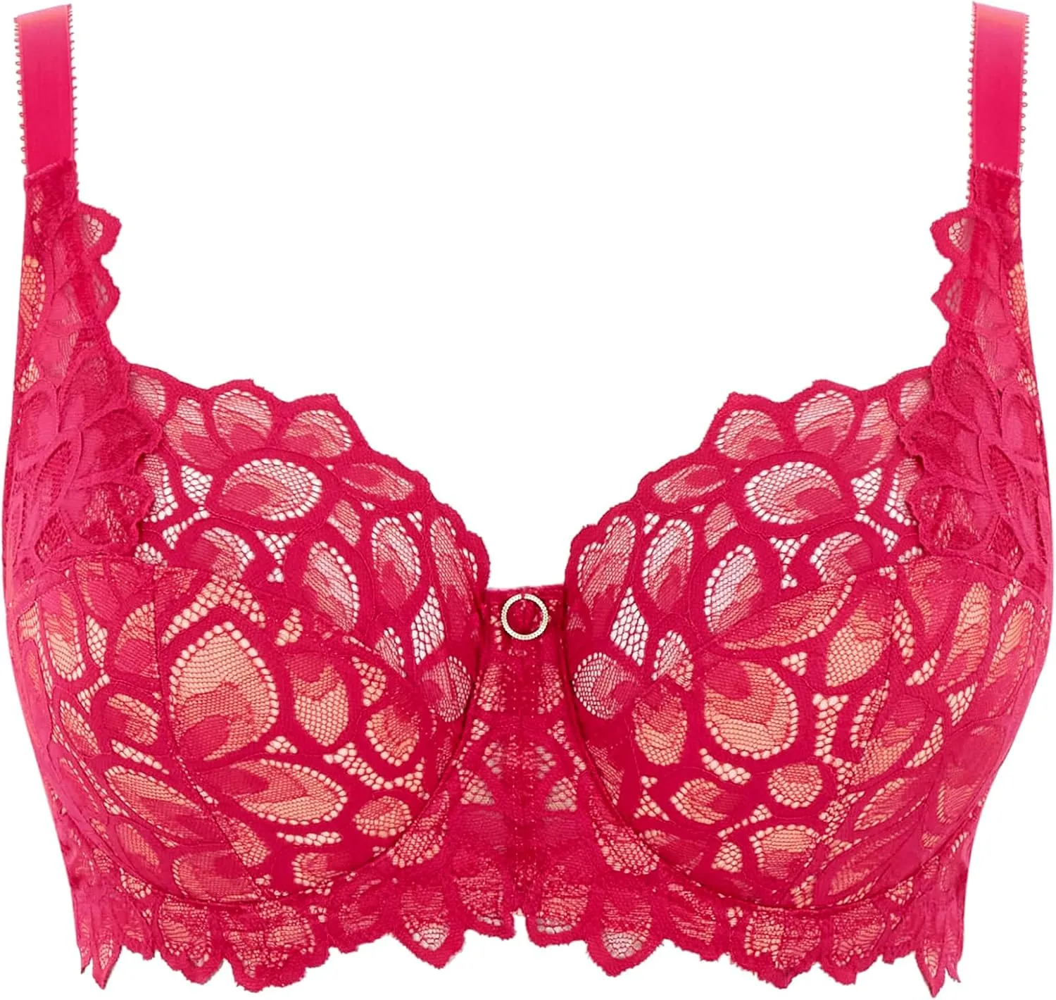 Panache Women’s Allure Full Cup Bra – Sheer Lace with Side Sling & Power Mesh Support