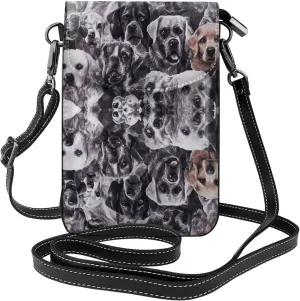 Passport, Credit Card Universal Smartphone Crossbody Bag - Anti-Theft Water Resistant Multipurpose Clutch Bag Husky Shepherd Dog Golden Hair Pianting Wristlet Convertible Cross Body Bag
