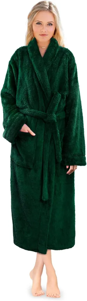 PAVILIA Premium Womens Plush Soft Robe Fluffy, Warm, Fleece Sherpa Shaggy Bathrobe
