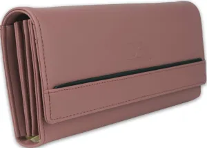 Peach Faux Leather Women's Clutch (YKFC-105/504), Peach, 8.5, Clutches wallet Purse