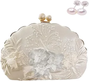 Pearl Embroidery Bag Formal Clutch Purses for Women Evening Vintage Chinese Purse Evening Bags and Clutches