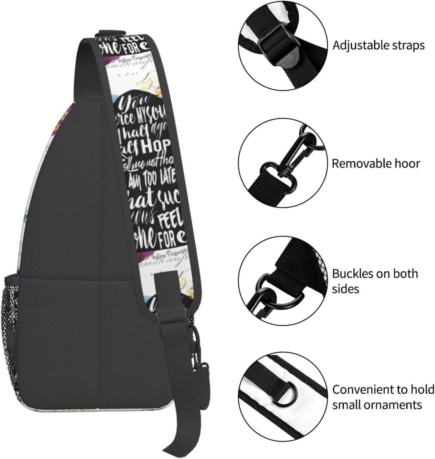 Persuasion Chest Sling Bag Crossbody Shoulder Backpack Bag Gym Cycling Travel Hiking Daypack Cross Bag