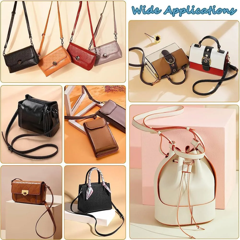 PH PandaHall 5 Colors 50 Inch Leather Purse Strap Adjustable Leather Strap with Hooks PU Leather Crossbody Straps Replacement for Shoulder Bag Purse Handbag Clutches