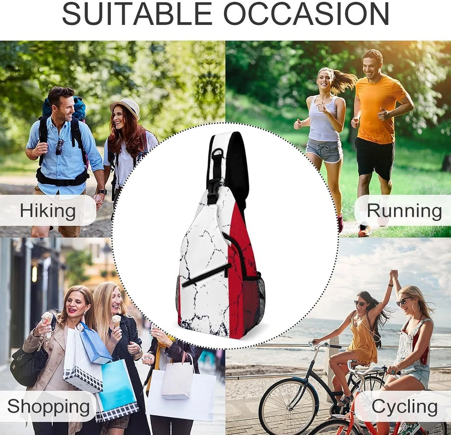 Philippines Flag Grunge Design Sling Bag Crossbody Chest Bag Shoulder Bag For Travel Hiking Cycling Camping