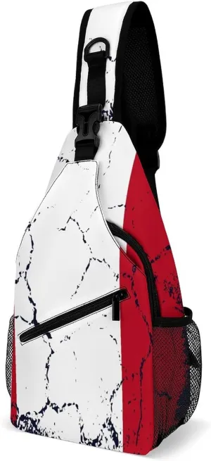 Philippines Flag Grunge Design Sling Bag Crossbody Chest Bag Shoulder Bag For Travel Hiking Cycling Camping