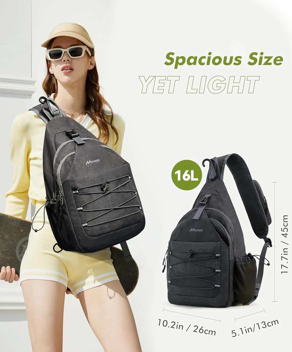 Pickleball Bag for Women and Men Sling Crossbody Backpack for Tennis with Adjustable Shoulder Strap Fence Hook and Paddles Cover Sports Accessories Pickle Ball Equipment Gifts