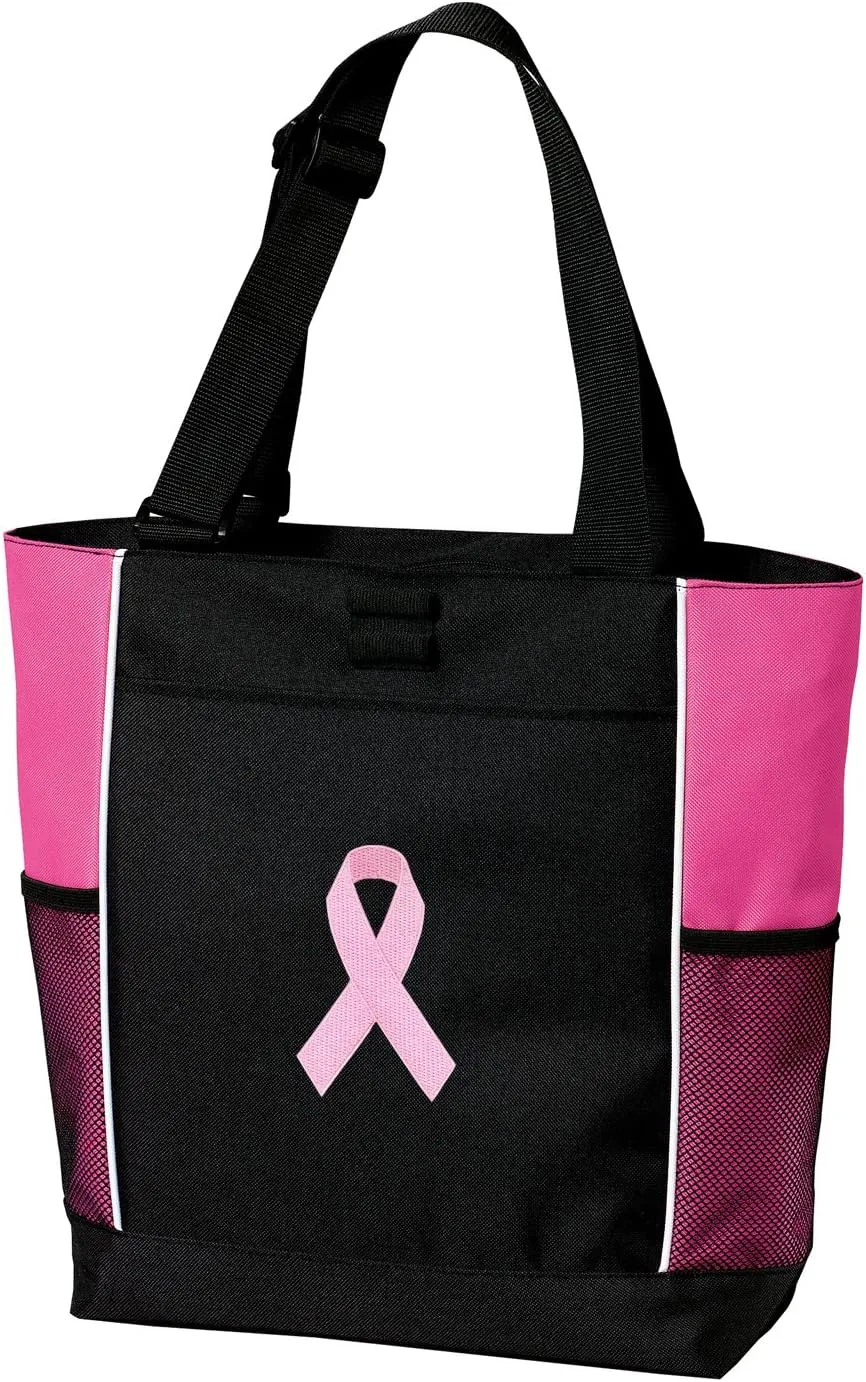 Pink Ribbon Tote Bag Ladies Pink Ribbon Totes