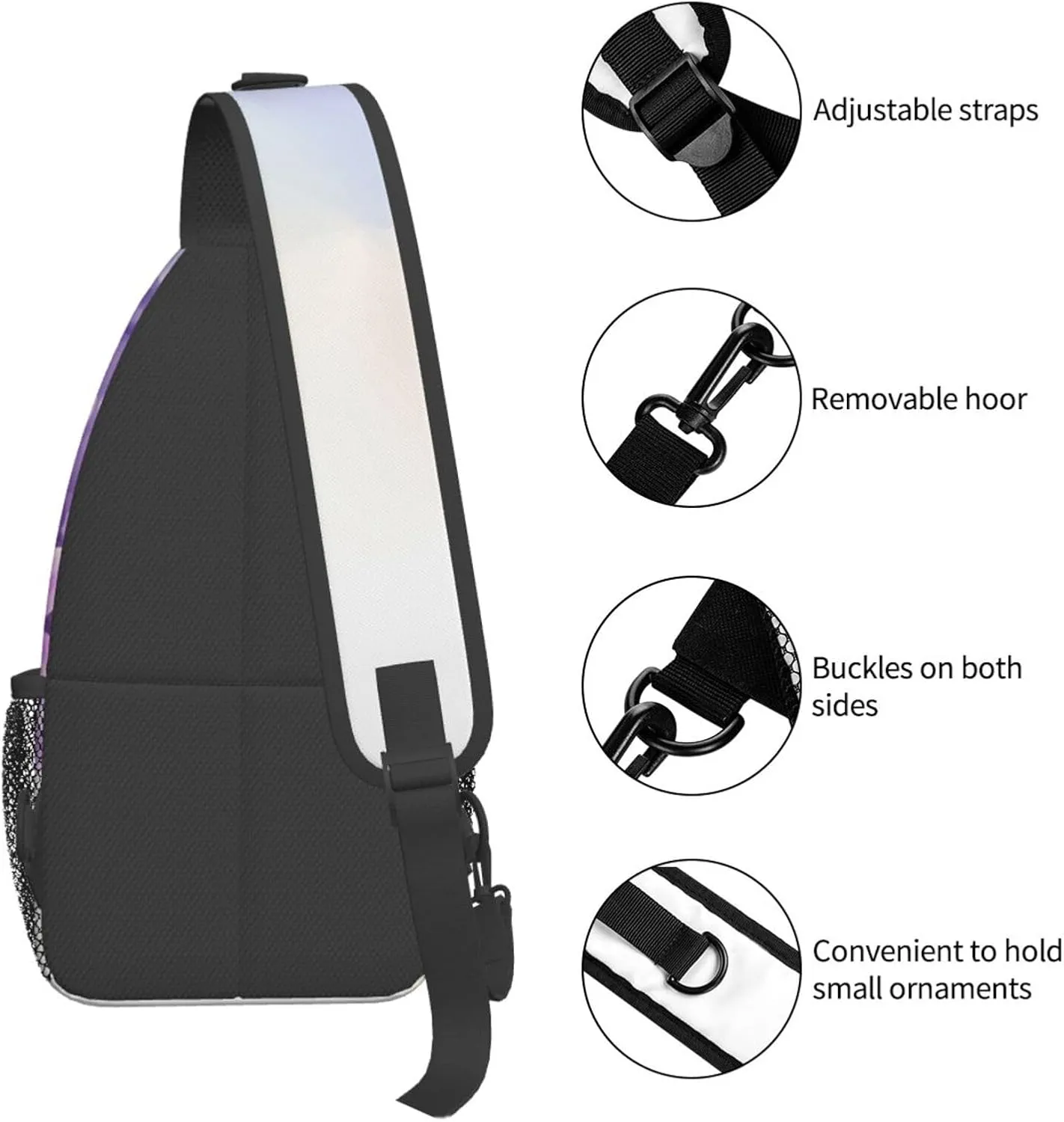 Pink Starfish Men's And Women's Small Crossbody Bags Chest Bags Daily Bags Are Suitable For Outdoor Hiking Trips