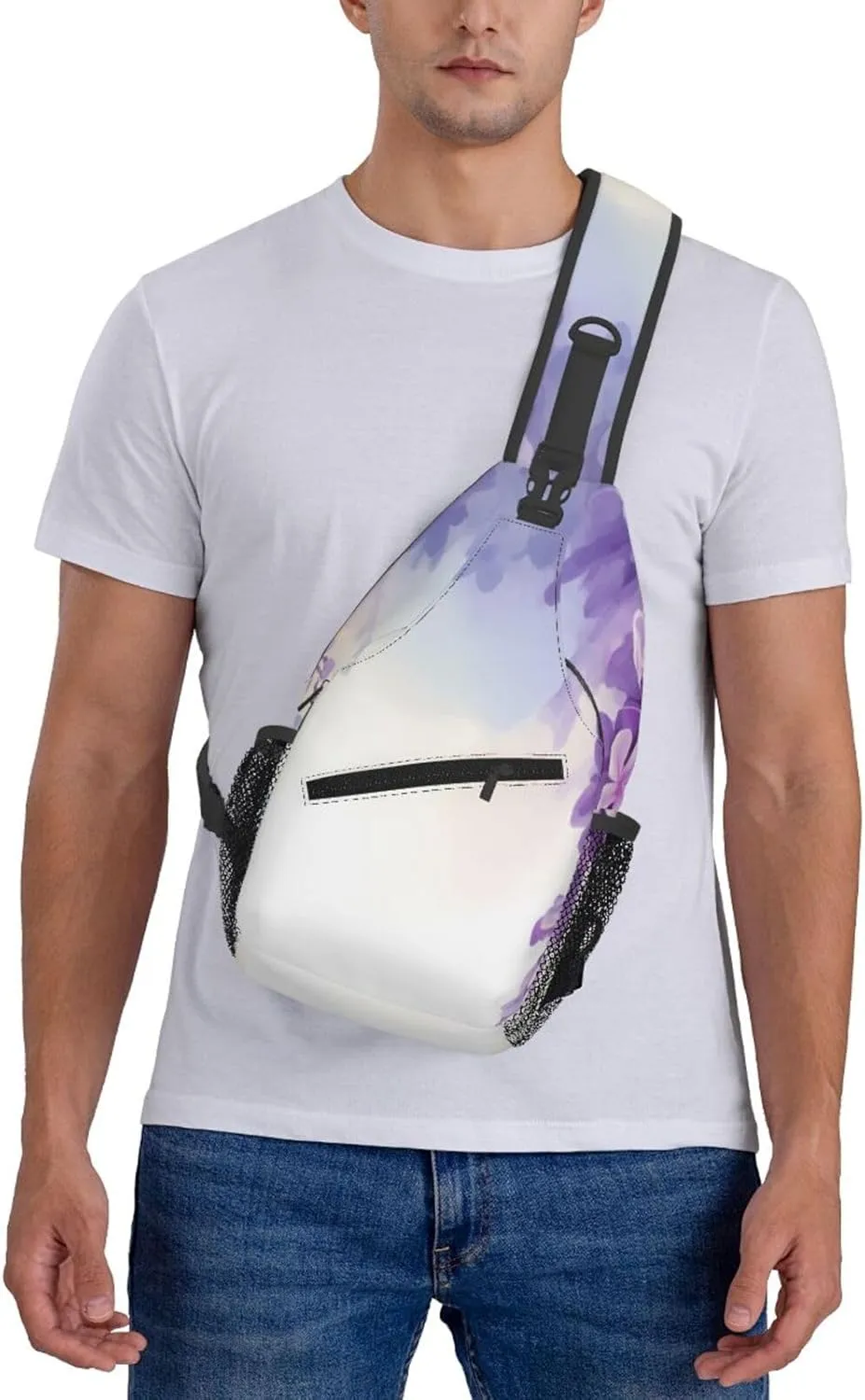 Pink Starfish Men's And Women's Small Crossbody Bags Chest Bags Daily Bags Are Suitable For Outdoor Hiking Trips