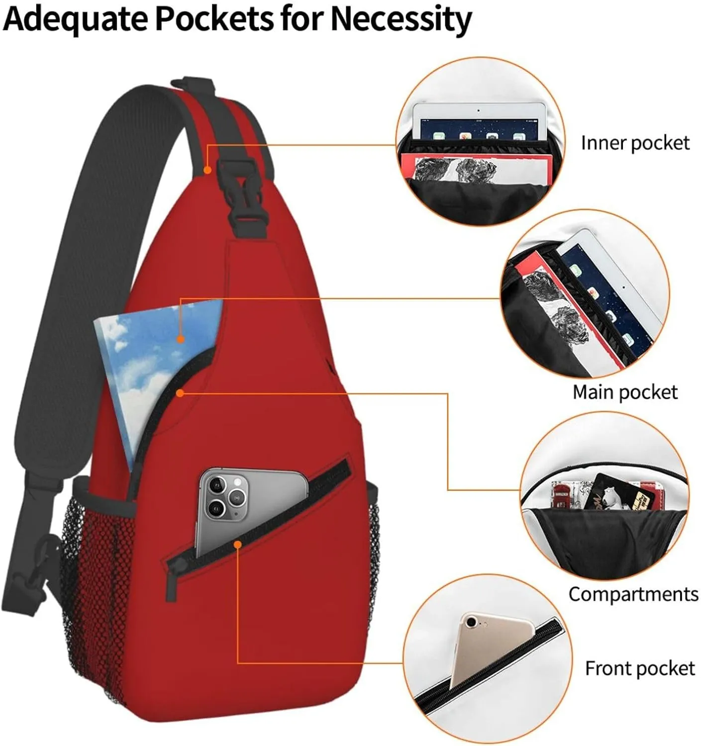 Pink Starfish Men's And Women's Small Crossbody Bags Chest Bags Daily Bags Are Suitable For Outdoor Hiking Trips