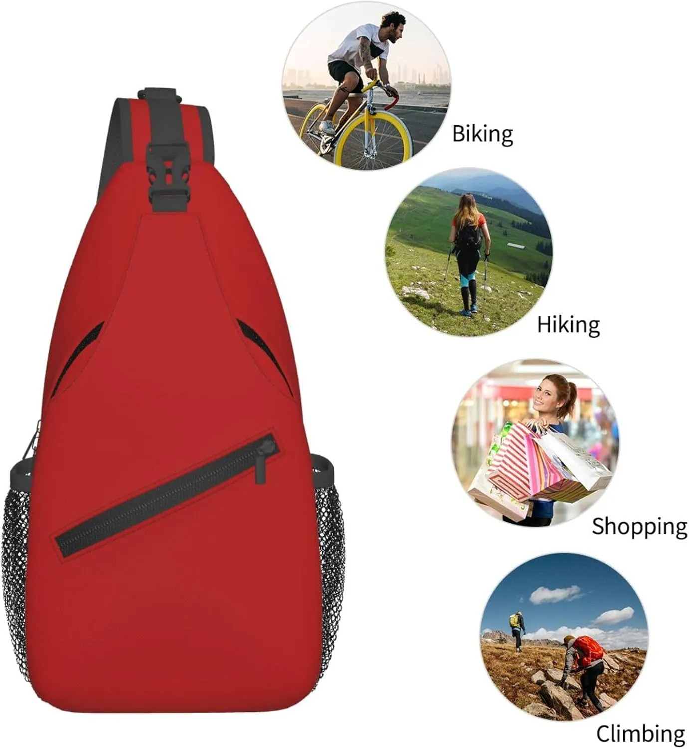 Pink Starfish Men's And Women's Small Crossbody Bags Chest Bags Daily Bags Are Suitable For Outdoor Hiking Trips