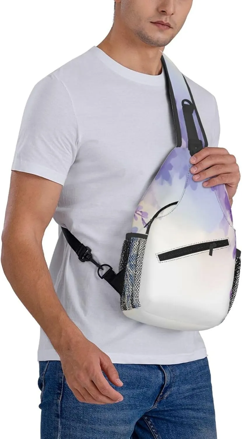 Pink Starfish Men's And Women's Small Crossbody Bags Chest Bags Daily Bags Are Suitable For Outdoor Hiking Trips