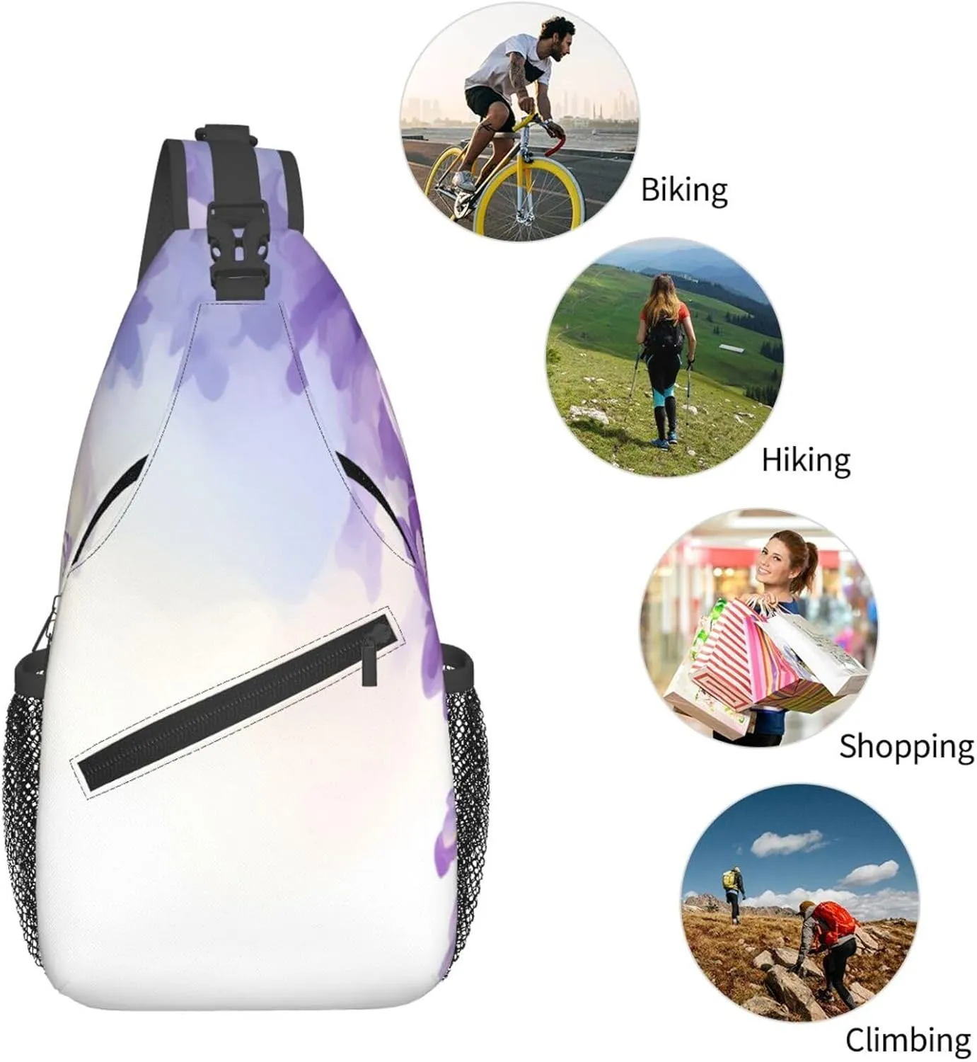 Pink Starfish Men's And Women's Small Crossbody Bags Chest Bags Daily Bags Are Suitable For Outdoor Hiking Trips