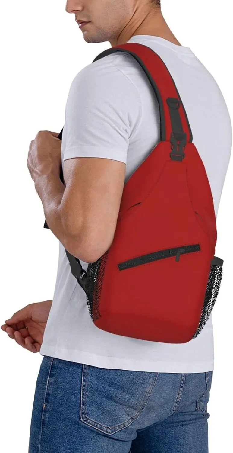 Pink Starfish Men's And Women's Small Crossbody Bags Chest Bags Daily Bags Are Suitable For Outdoor Hiking Trips