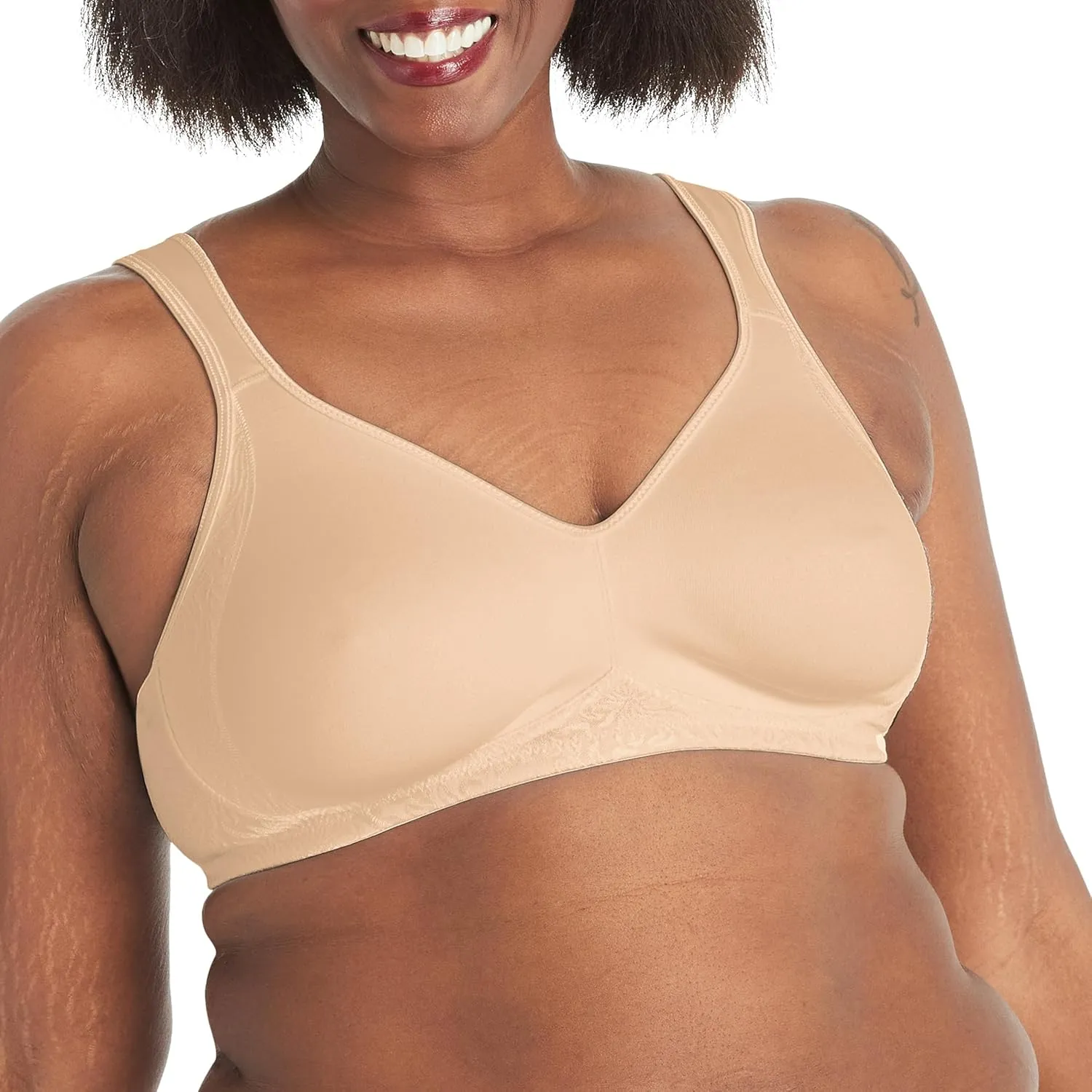 Playtex Women's Smoothing Wireless Bra, 18 Hour Plus-Size T-Shirt Bras Available, No Show, 4049