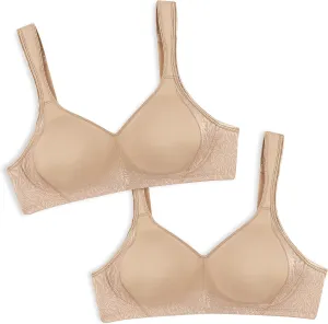 Playtex Women's Smoothing Wireless Bra, 18 Hour Plus-Size T-Shirt Bras Available, No Show, 4049